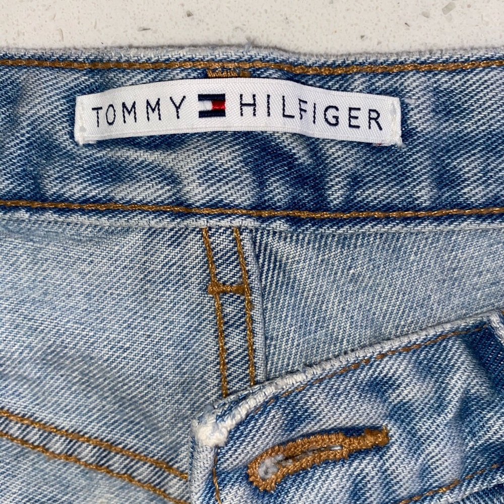 High waisted jean shorts